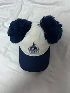 ディズニー　キャップ　ポンポン　ミッキーマウスと仲間たち　58cm 青