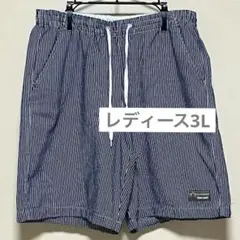 ハーフパンツ ショートパンツ 薄手デニム レディース3L LOGOSDAYS
