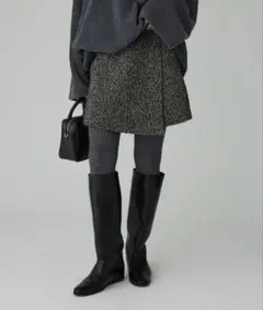 BABYLONE ラップキュロットパンツ ブラック