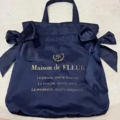 Maison de FLEUR トートバッグ ネイビー