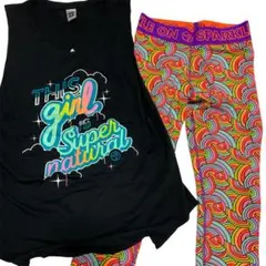 ZUMBA カラフル キュート タンクトップS　スパッツXS セット
