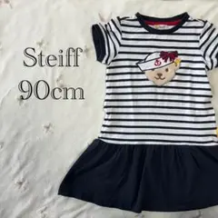 Steiff シュタイフ ボーダー 半袖 ワンピース セーラー くま 90cmのサムネイル
