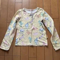 fafa 馬柄 長袖カットソー クリーム色