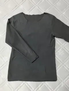 レディース　長袖　フリース　トップス　M チャコールグレー