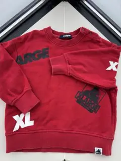 XLARGE KIDS 90 トレーナー 赤 ロゴ スウェット