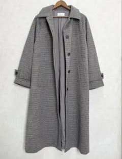 グローバルワーク GLOBAL WORK 千鳥格子 Ｌ ブラウン ロングコート