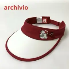 アルチビオ ゴルフ サンバイザー フリーサイズ レッド ホワイト 美品のサムネイル