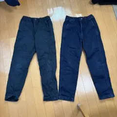 黒とデニムの長ズボン 2点セット　UNIQLO