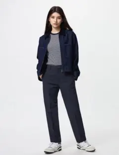 UNIQLO スマートアンクルパンツ　ネイビー　XL