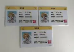 カラフルピーチ たっつん 学生証 3枚セット