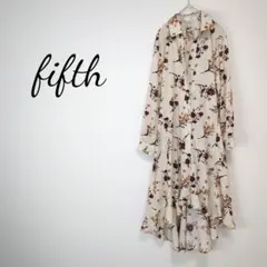 フィフス ワンピース シャツワンピ 羽織り物 花柄 柄物 可愛い 大人キレイ