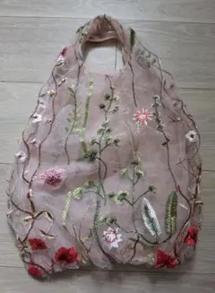 未使用【Francfranc】チュールバッグ マルチ×ライトピンク