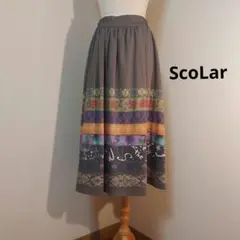 ScoLar☆ フレアスカート カーキのサムネイル