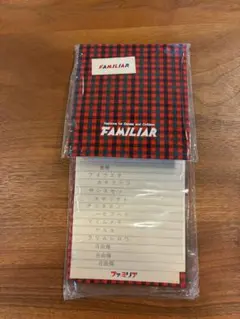 familiar ファミリア 電話帳 ノート チェック柄のサムネイル