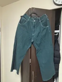 XLARGE ワイドレッグパンツ ダークグリーン Lサイズ