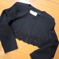 Ms.REIKO ミズレイコ フラワー刺繍 ジャケット ブラック ゆったり9