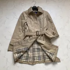 バーバリーロンドン ステンカラーコート ノバチェック ベルト ベージュ 9