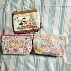 ダッフィーアンドフレンズ　 ポーチ3点セット　未使用品
