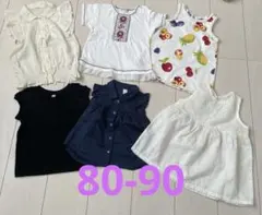 女の子用 トップス 6点セット 80-90cmのサムネイル