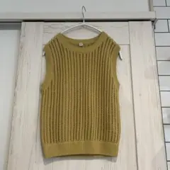 UNIQLO マスタード ニットベスト S