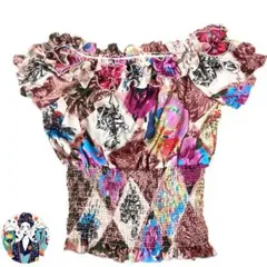 リリーブラウン 総柄トップス F ダイヤ 踊る女性 幾何学 ダンス衣装のサムネイル