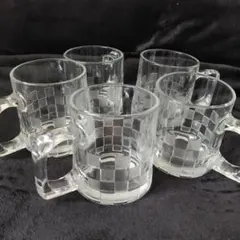 ビールジョッキ ビールグラス ガラス食器 昭和レトロ 5こ 5個 5セット