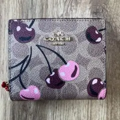 COACH コーチ 長財布 シグネチャー チェリー柄 さくらんぼ型番 CZ328