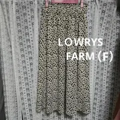 LOWRYS FARM レオパード柄フレアスカートフリーフェミニンカジュアル韓国