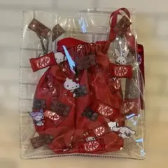 ❤️新品❤️Sanrio×Kit Kat ビニール製ショルダーバッグ・巾着付き