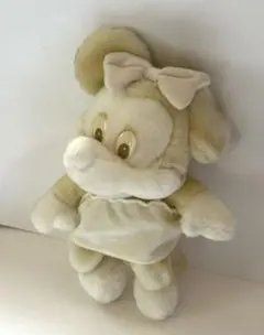 ホワイトミニーマウス ぬいぐるみ ドレス付き 約31cm 平成レトロ