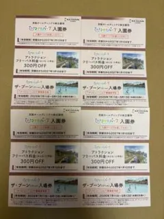 ひらかたパーク 入園券 プール 各4枚セットのサムネイル
