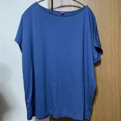UNIQLO レディース 半袖 フレンチスリーブTシャツ ブルーのサムネイル