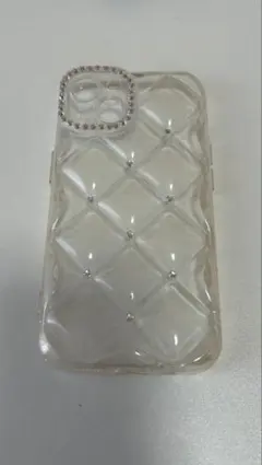 iPhone14 クリアソフトケース ダイヤモンドパターン
