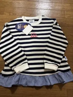 Lee ストライプ フリル付き長袖カットソー 100