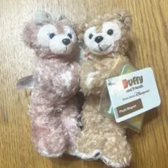 香港ディズニー　マグネット付き　ダッフィー シェリーメイ のぬいぐるみ