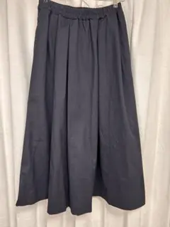 アースミュージックアンドエコロジーク ネイビー レアスカート フリーサイズ