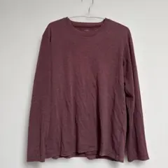 George ヘンリーネックサーマルロンT ワインレッド XL 古着 - メルカリ