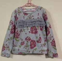 ハッカキッズ　トレーナー　スウェット　140 150 フリル　花柄