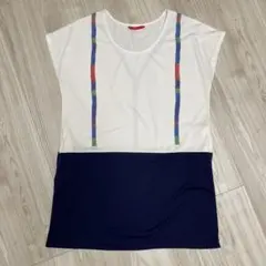 グラニフ チュニック　ワンピース　サスペンダー　フレンチスリーブのサムネイル