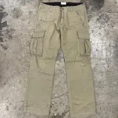 00s DIESEL ディーゼル カーゴパンツ サイズ34 裏地和柄 カーキ