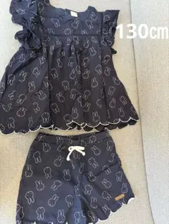 プティマイン　ミッフィー　ネイビー　チュニック　ショートパンツセット　130㎝
