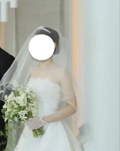 ウェディングベール ALPHABLANCA ホワイト フリルエッジ