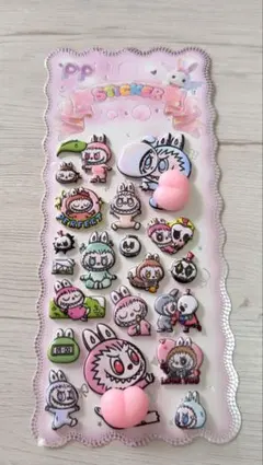 3枚セット　ぷにぷに立体PPステッカー｜おしりシール入り｜デコにおすすめ