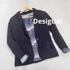 【美品】デシグアル Desigual テーラードジャケット 刺繍&裏地総柄 2025年最新】Desigual メンズ テーラードジャケットの人気
