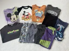 子供服　120cm 130cm Tシャツ　ズボン まとめ売り ミッキー 恐竜