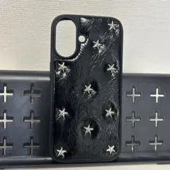 スターモチーフ ブラック スマホケース iPhone16用