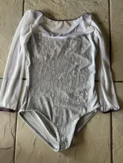 Yumiko Vネックメッシュ長袖10部丈レオタード Lサイズ - メルカリ