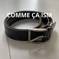 【COMME CA ISM】黒 レザーベルト シルバーバックル
