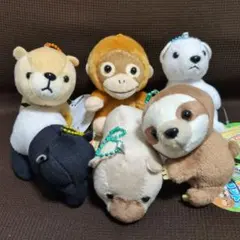 動物マスコット6点　 動物園ふれんず　ウォンバット　ナマケモノ　プレーリードッグ