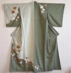 洗える着物　紅白梅